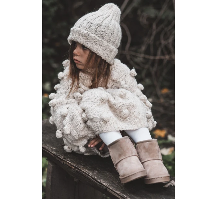 Dziecięce Ocieplane Botki Śniegowce Jasnobeżowe Gooby