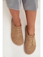 Trampki Typu Barefoot Z Naturalnego Zamszu Zazoo 314 Beżowe
