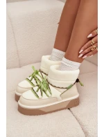 Śniegowce Na Platformie D.Franklin DFSH371015 Jasnobeżowe