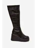 Dámské kozačky na platformě Černé model 21744716 - Boto