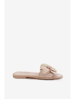 Dámské ploché nazouváky s ozdobnými květy model 22032014 - Boto