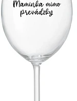 MOMMY OUTSIDE - priehľadný pohár na víno 350 ml