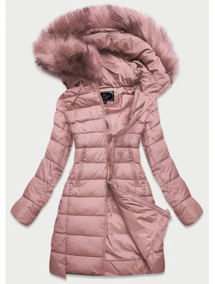 Prošívaná dámská bunda ve barvě s kapucí model 21241958 - Libland