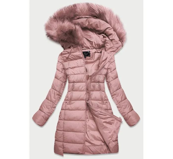 Prošívaná dámská bunda ve barvě s kapucí model 21241958 - Libland