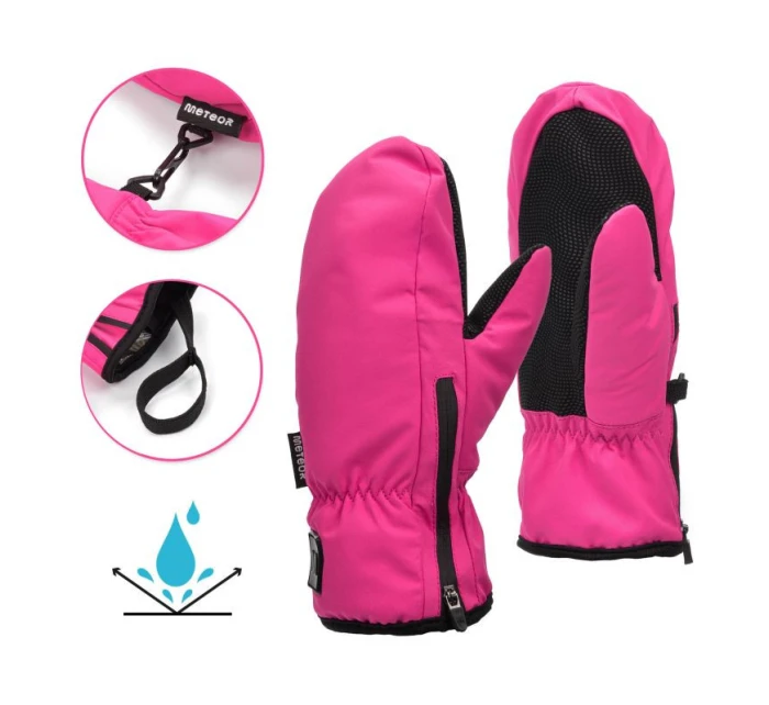 Meteor Juna zimné rukavice XXS ružová/čierna Meteor Juna zimné rukavice XXS ružová/čierna
