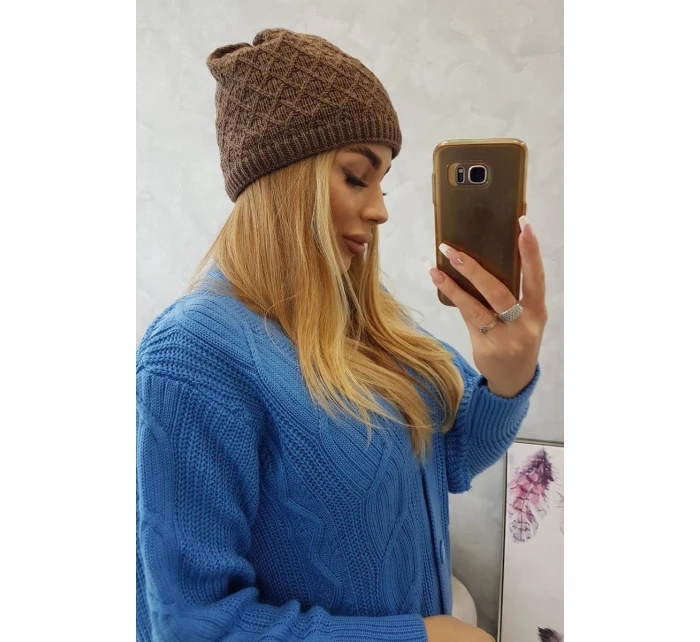 Fleecová čepice model 18750817 hnědá - K-Fashion