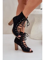 Sandály Na Podpatku S A Šněrováním Černé model 21684802 - Boto Sandály Na Podpatku S A Šněrováním Černé model 21684802 - Boto