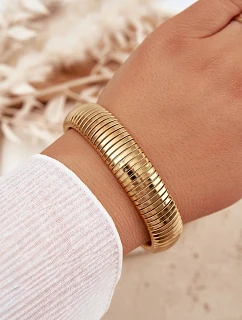 Dámský náramek z nerezové oceli Velký zlatý