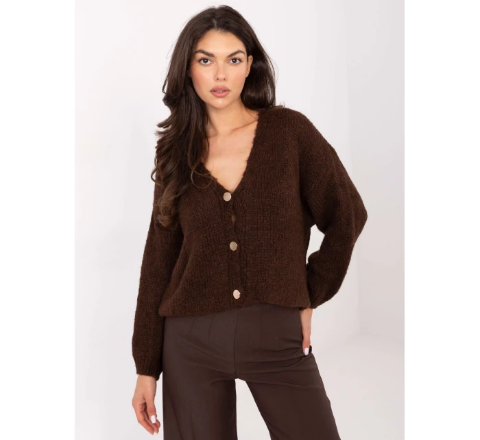 Sweter MI SW model 21370642 ciemny brązowy - FPrice Sweter MI SW model 21370642 ciemny brązowy - FPrice