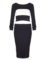 Súprava Kayle M369 čierna (sukňa + blúzka) - Figl