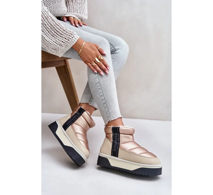 Nízke snežnice na hrubej podrážke D.Franklin Beige Nízke snežnice na hrubej podrážke D.Franklin Beige