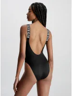 Dámske jednodielne plavky KW0KW01599 BEH black - Calvin Klein