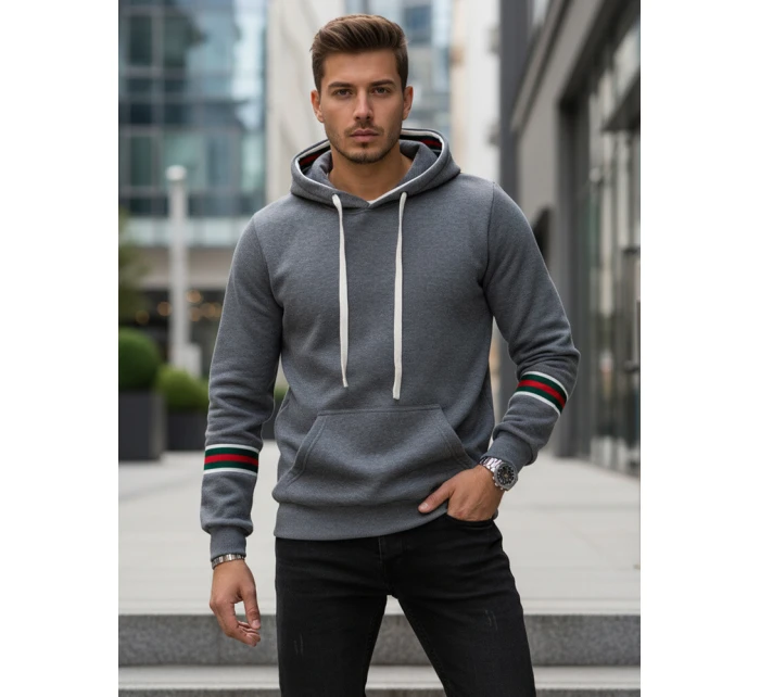 Pánska sivá mikina FashionStreet BX5946