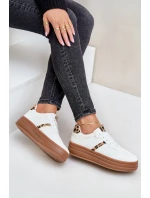 Sneakersy Damskie Na Platformie Panterka Białe Dravinnia Sneakersy Damskie Na Platformie Panterka Białe Dravinnia