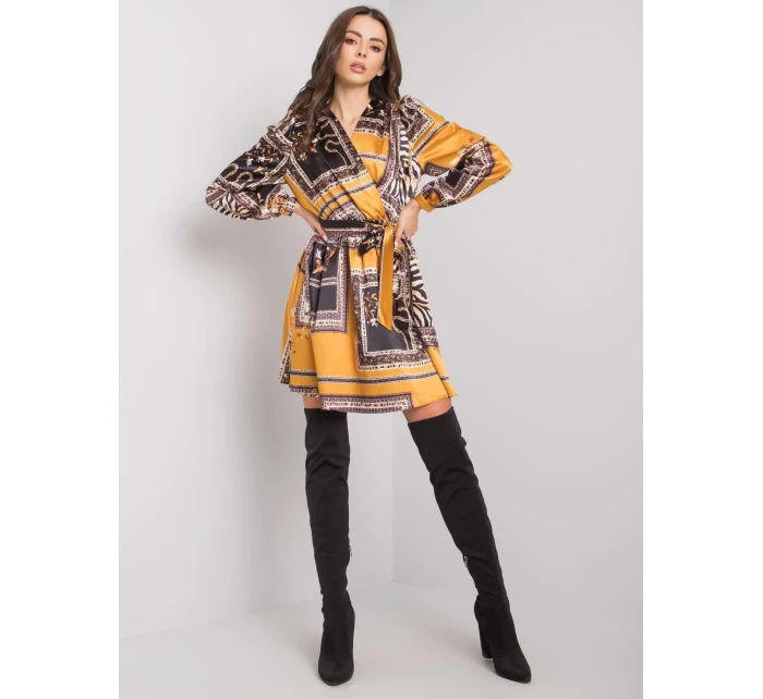 Šaty LC SK 22K 3050.06P čierno-žlté