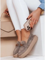 Dámské mokasíny na platformě šedé Dstreet model 21984056 - FashionStreet Dámské mokasíny na platformě šedé Dstreet model 21984056 - FashionStreet