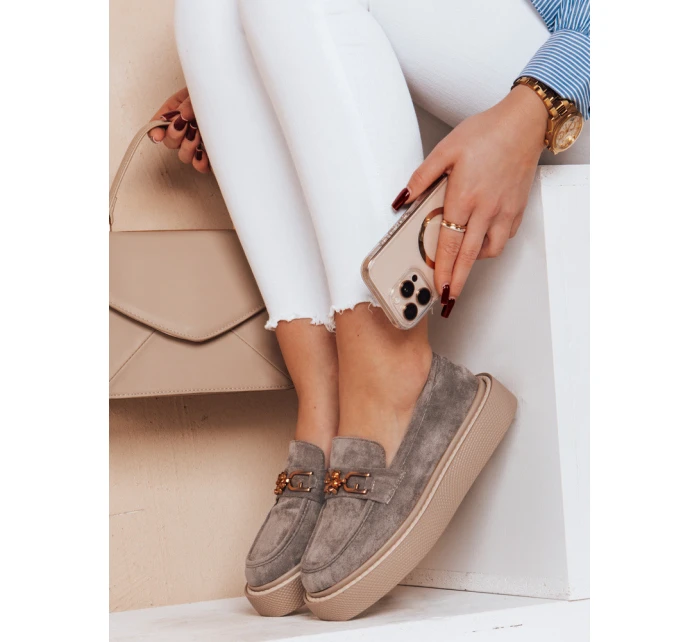 Dámské mokasíny na platformě šedé Dstreet model 21984056 - FashionStreet Dámské mokasíny na platformě šedé Dstreet model 21984056 - FashionStreet