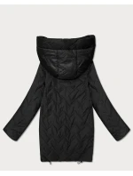Dámska ľahká prešívaná bunda s kapucňou Goodlookin Black (B8588-1)
