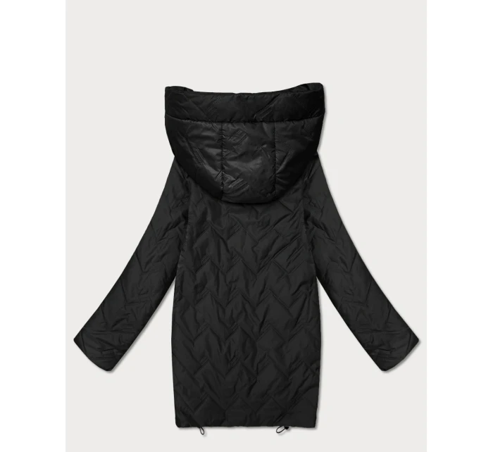 Dámska ľahká prešívaná bunda s kapucňou Goodlookin Black (B8588-1)