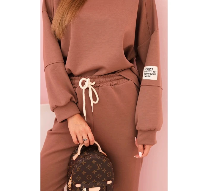 Súprava mikina + nohavice maslová čokoláda Súprava mikina + nohavice maslová čokoláda