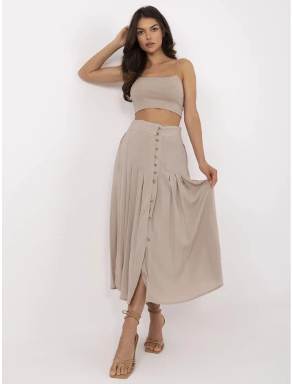 Spódnica model 21116728 ciemny bezowy - FPrice