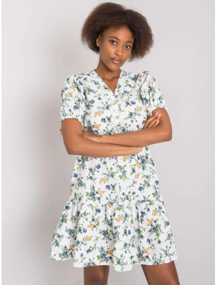 Šaty RO SK 2508.38P biela zelená Šaty RO SK 2508.38P biela zelená