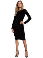 M565 Zamatové ceruzkové šaty - čierne M565 Zamatové ceruzkové šaty - čierne