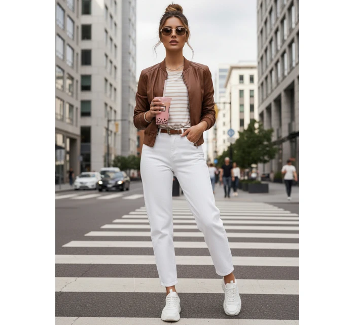 Dámská kožená bunda camel Dstreet model 21976929 - FashionStreet