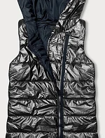 Dámska vesta s asymetrickým zipsom graphite (16M9117-105)