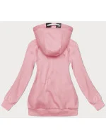 Růžová hladká dámská rozepínací mikina model 19656370 - 6&8 Fashion