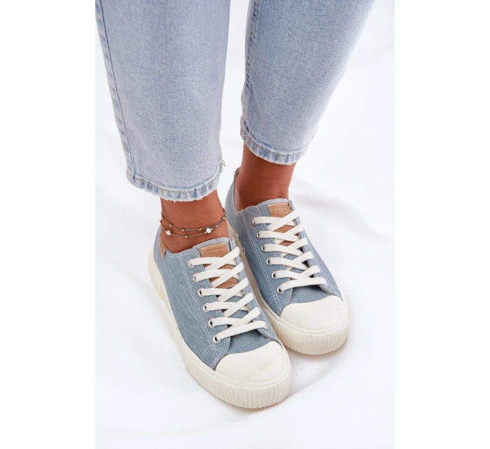 Materiałowe Trampki Damskie Big Star RR274796 Niebieskie Materiałowe Trampki Damskie Big Star RR274796 Niebieskie