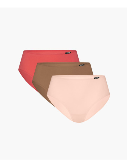 Dámske klasické nohavičky ATLANTIC 3Pack - svetlá koralová/svetlá ružová/tmavá béžová
