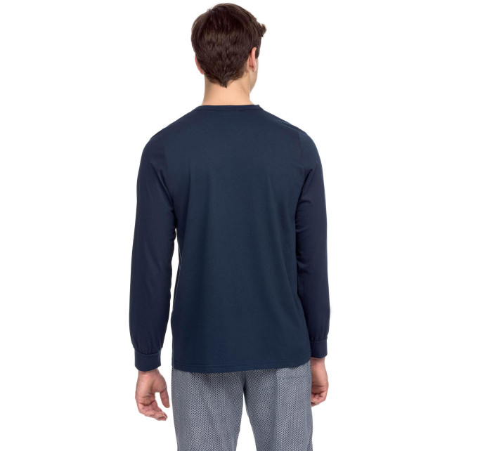 Vamp - Bavlnené pánske pyžamo 15664 - Vamp blue oxford m