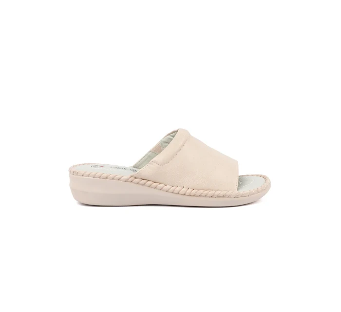 Originálne dámske papuče Jasnobeżowy Flat Heeled Originálne dámske papuče Jasnobeżowy Flat Heeled