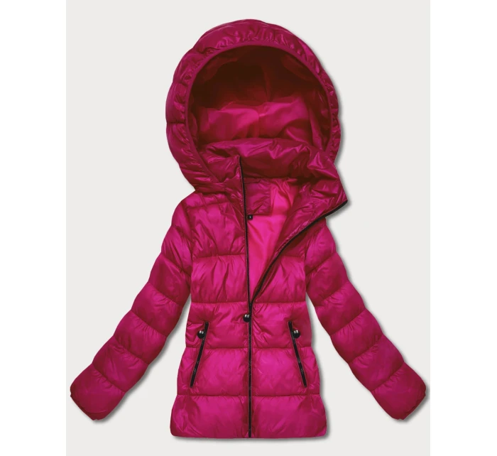 Dámska prešívaná zimná bunda fuchsiová (T3-2656#-17)