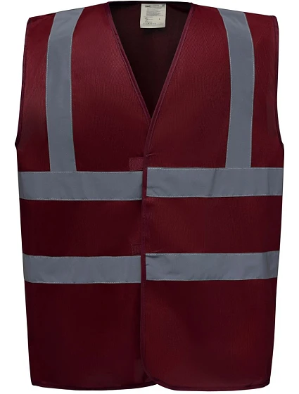 Bezpečnostná vesta Yoko HVW 100 Hi-Vis 79.W100, bordová Bezpečnostná vesta Yoko HVW 100 Hi-Vis 79.W100, bordová