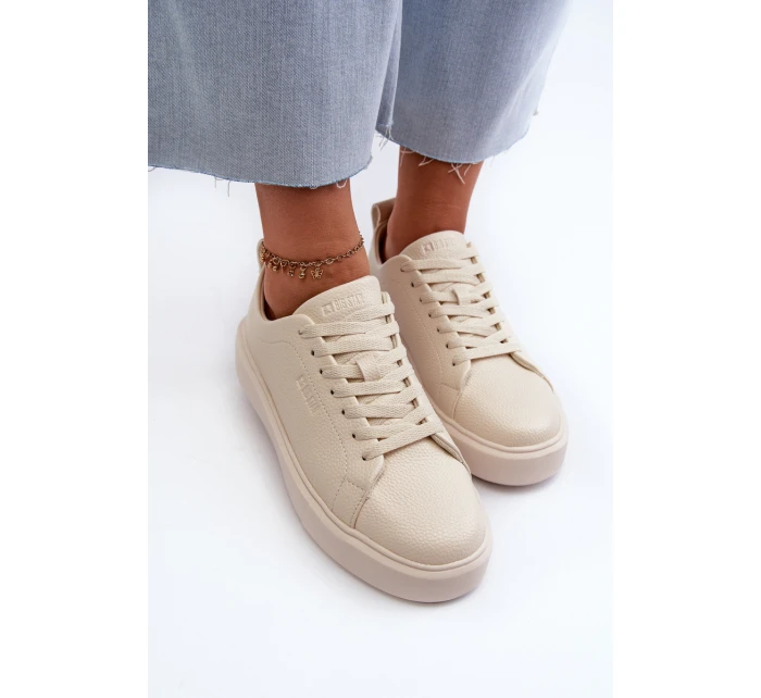 Lehké dámské tenisky Big Star model 21658712 Memory Foam System Beige - Big Star Shoes Lehké dámské tenisky Big Star model 21658712 Memory Foam System Beige - Big Star Shoes