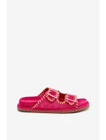 Dámské Pantofle S Přezkami A Dekorativním Fuchsie model 21696562 - Boto