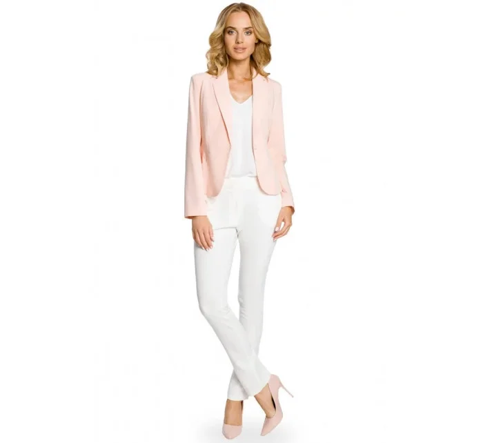 Dámské sako model 20849711 pudrově růžové - Moe