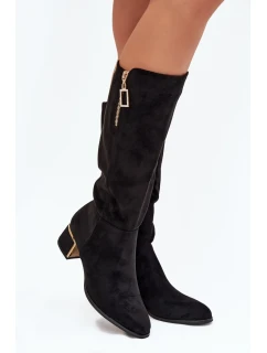 Dámske topánky na podpätku 6912 Black - Super mode