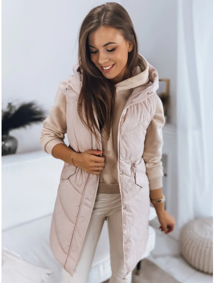 Dámska prešívaná vesta GAMIS béžová FashionStreet TY3293