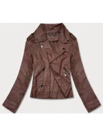 Hnedá dámska bunda ramoneska (BN-20025-3)