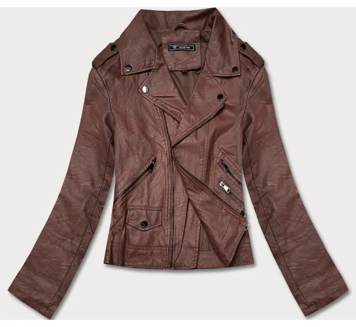 Hnedá dámska bunda ramoneska (BN-20025-3)