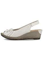 Rieker 624H1-60 dámske kožené sandále na platforme s mašľou