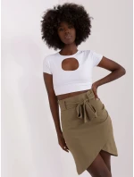 Spódnica LK SD model 18729918 khaki - FPrice Spódnica LK SD model 18729918 khaki - FPrice