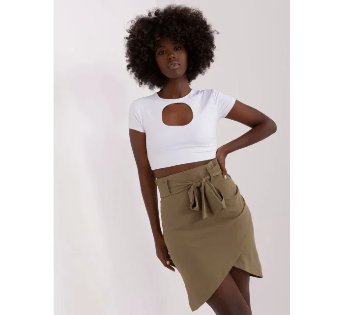 Spódnica LK SD model 18729918 khaki - FPrice Spódnica LK SD model 18729918 khaki - FPrice