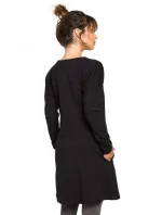 model 15096767 Tunika s předním rozparkem černá - BeWear