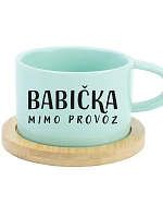 BABIČKA MIMO PREVÁDZKY – šálka s motívom makronky, 200 ml