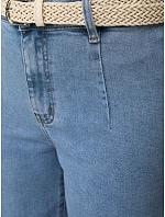 Jeansy damskie wide leg z wysokim stanem niebieskie model 22126325 - FashionStreet