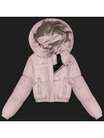 Světle růžová krátká zimní bunda typu  model 21756276 - J.STYLE
